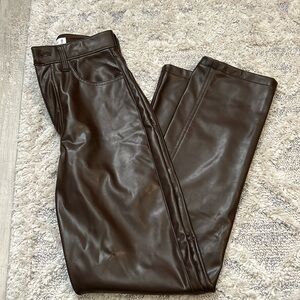 A&F vegan faux leather pants